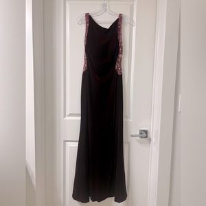 Burgundy velvet dress